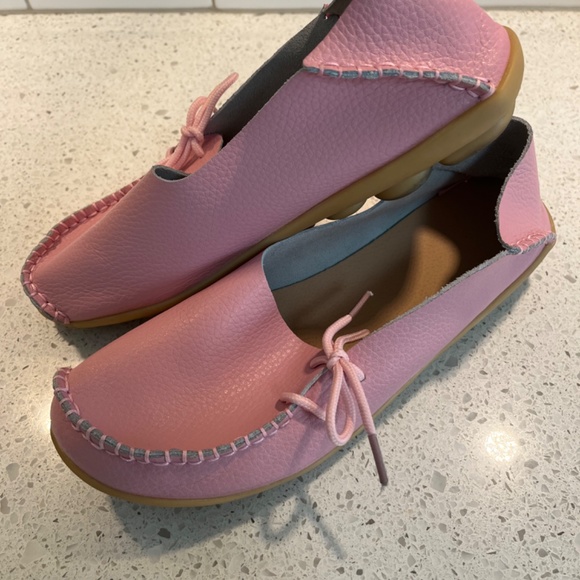 Shoes Boho Slip On Pink Leather Size 38 - Picture 4 of 8